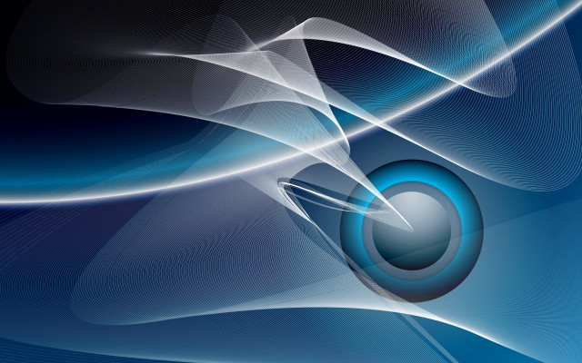 Blue white circle abstract geometric free wallpaper for desktop - medium preview image