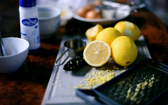 Lemons knife eggs bowl food free wallpaper for desktop - medium preview image