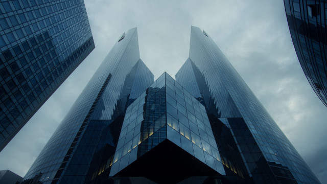 Tall building cyberpunk architecture cityscape free wallpaper for desktop - medium preview image