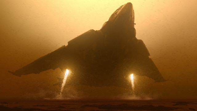 Jet yellow sky clouds dust free wallpaper for desktop - medium preview image