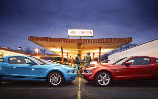 Fried chicken night cars man free wallpaper for desktop - medium preview image