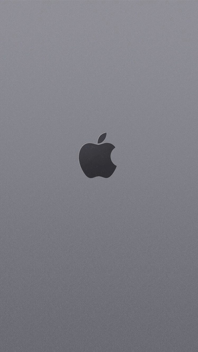 Apple logo gray black white free wallpaper for mobile - medium preview image