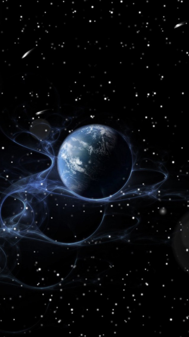 Planet sky stars black background free wallpaper for mobile - medium preview image