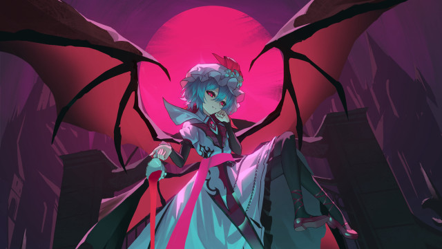 Pink dragon wings portrait blue free wallpaper for desktop - medium preview image