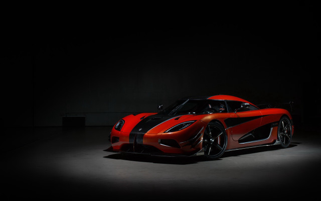 Red sports car dark room #94 free wallpaper for desktop - medium preview image