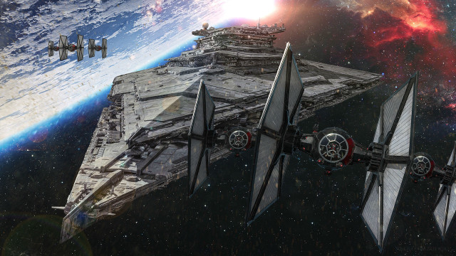 Star wars ship space station #2 free wallpaper for desktop - medium preview image
