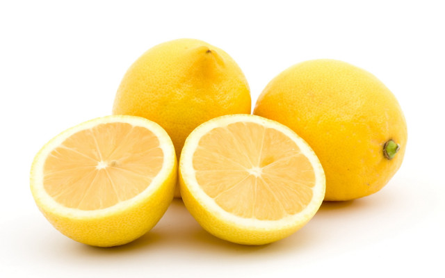Three lemons cut half white free wallpaper for desktop - medium preview image