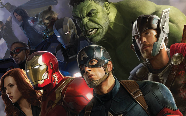 Avengers group poster drew struzan free wallpaper for desktop - medium preview image