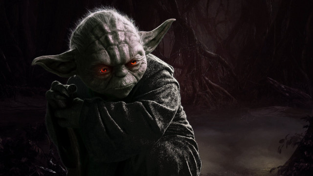 Yoda dark forest red eyes free wallpaper for desktop - medium preview image