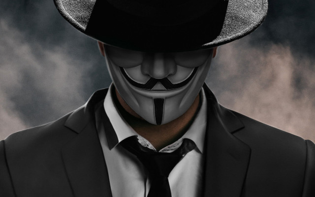 Man mask suit tie hat free wallpaper for desktop - medium preview image
