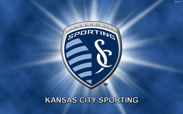 Kansas city sporting logo blue free wallpaper for desktop - medium preview image