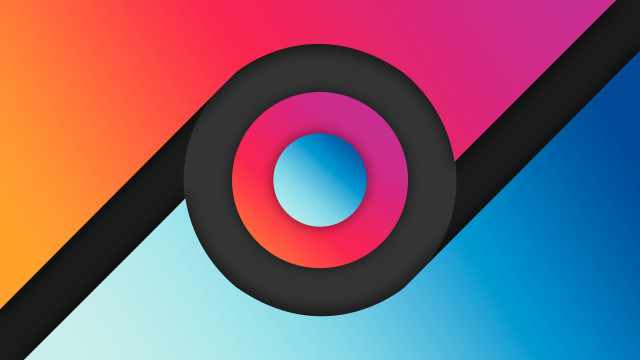 Colorful background black circle bauhaus free wallpaper for desktop - medium preview image