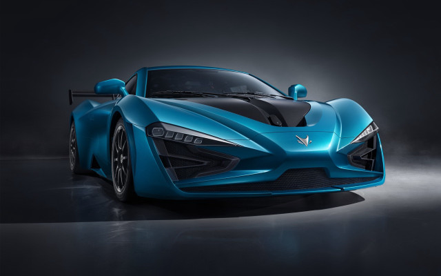 Blue sports car dark room #30 free wallpaper for desktop - medium preview image