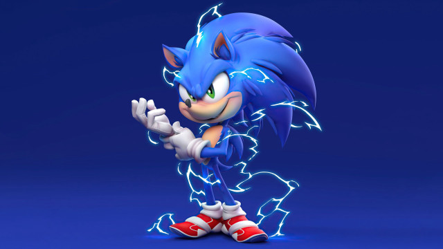 Sonic blue furry male gloves free wallpaper for desktop - medium preview image