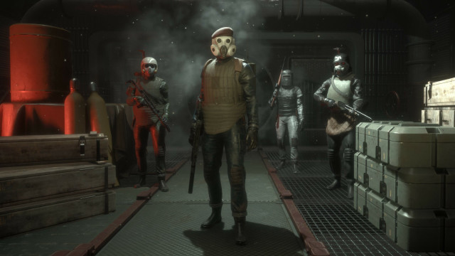 Gas masks crew room crates free wallpaper for desktop - medium preview image