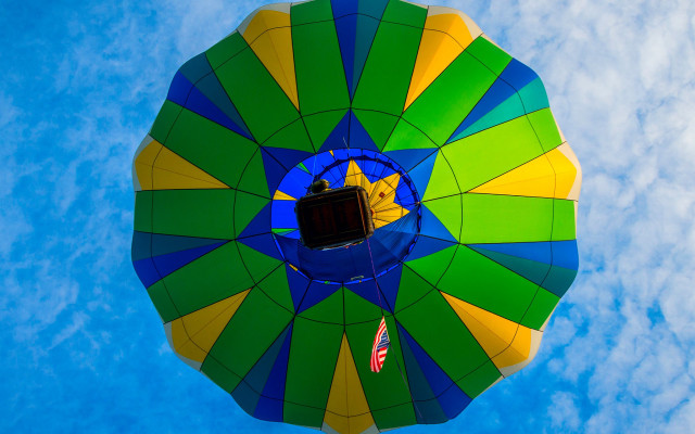 Colorful hot air balloon blue #14 free wallpaper for desktop - medium preview image