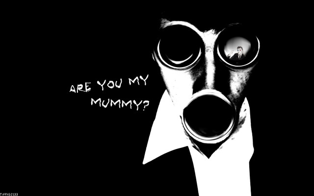 Gas mask shock art planet free wallpaper for desktop - medium preview image