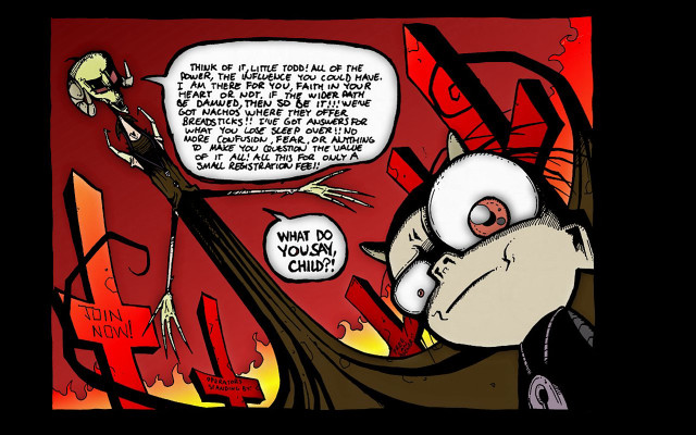 Cartoon cat speech bubble skeleton free wallpaper for desktop - medium preview image