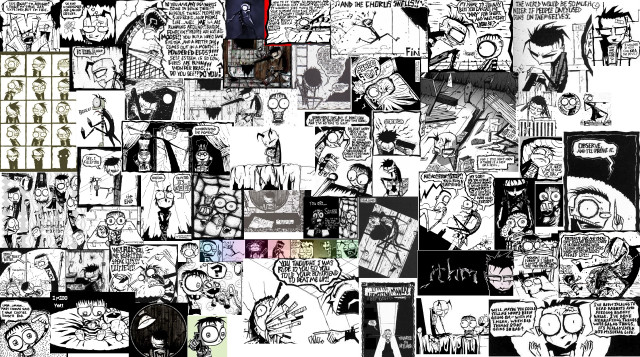 Comic strips collage cartoon artwork free wallpaper for desktop - medium preview image
