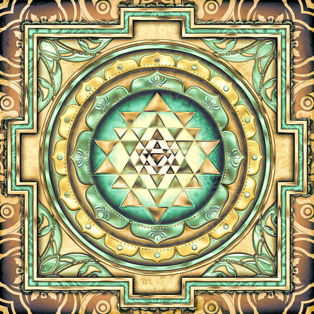 Flower of life circle gold free wallpaper for tablet - medium preview image
