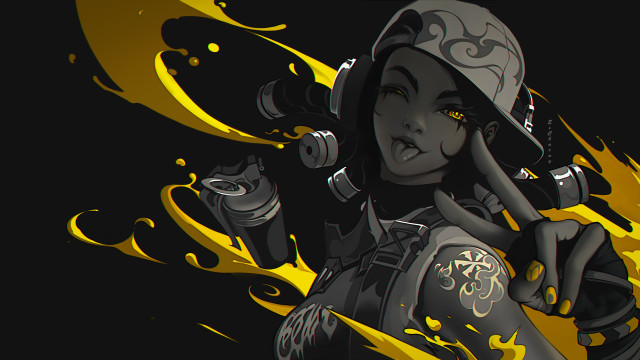 Woman hat gun flames black free wallpaper for desktop - medium preview image