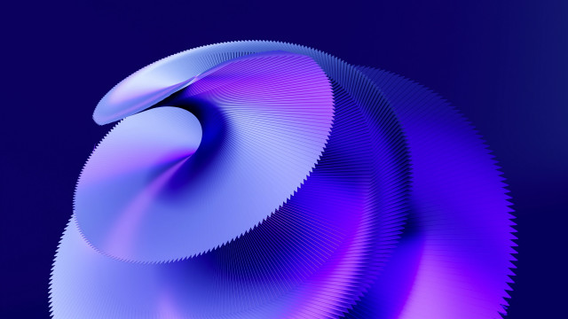 Blue purple abstract circular raytraced free wallpaper for desktop - medium preview image
