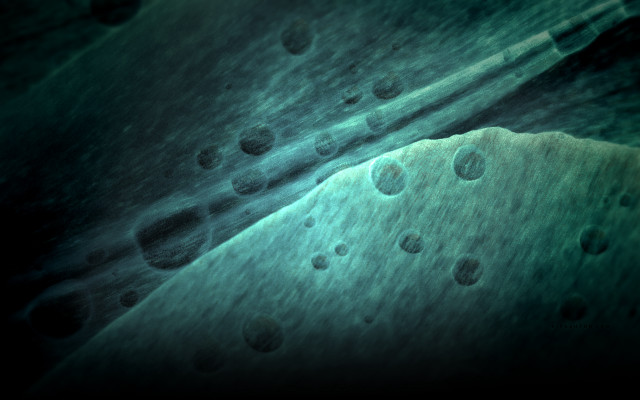 Cellphone waterdroplets black green raytraced free wallpaper for desktop - medium preview image