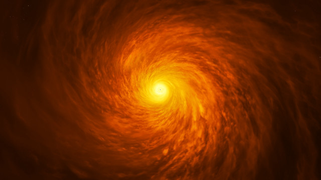 Spiral orange yellow light dark free wallpaper for desktop - medium preview image