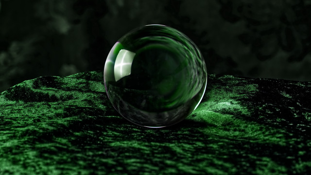 Glass ball green surface black free wallpaper for desktop - medium preview image
