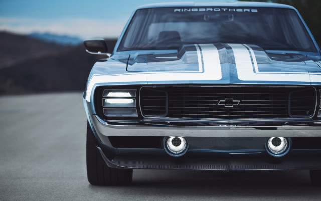 Car road mountains sky clouds free wallpaper for desktop - medium preview image