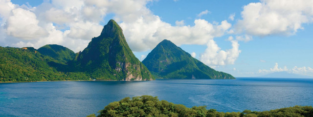 Mountain range water trees foreground free wallpaper for desktop - medium preview image