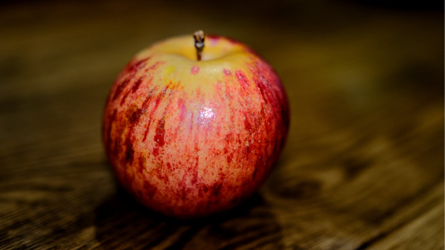 Red apple wooden table knife free wallpaper for desktop - medium preview image
