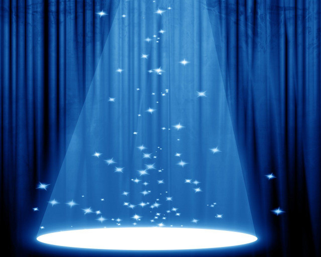 Stage spotlight stars curtain wall free wallpaper for desktop - medium preview image
