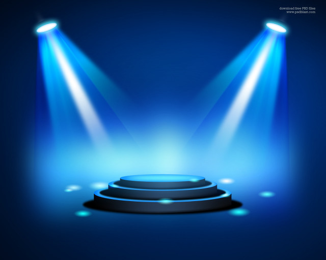 Stage spotlights podium steps performance free wallpaper for desktop - medium preview image