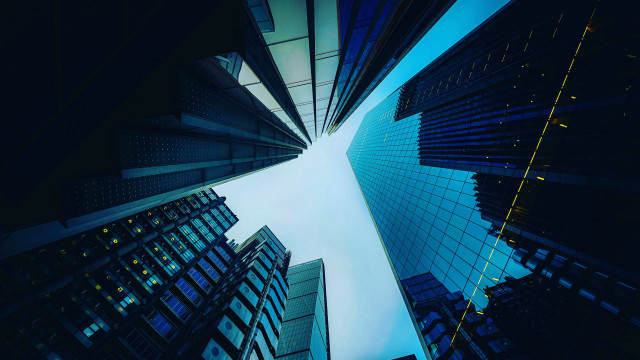 Cityscape skyline skyscraper night outdoor free wallpaper for desktop - medium preview image