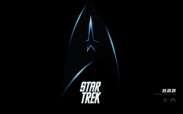 Star trek logo blue light free wallpaper for desktop - medium preview image