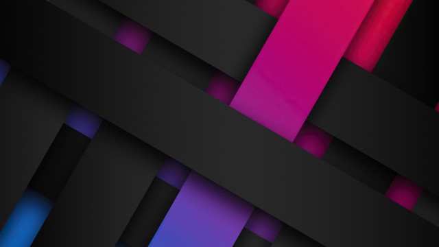 Black pink lines geometric 3d free wallpaper for desktop - medium preview image