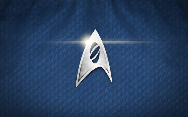 Star trek logo blue background free wallpaper for desktop - medium preview image