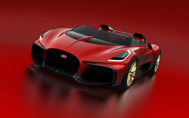 Red sports car reflection digital free wallpaper for desktop - medium preview image