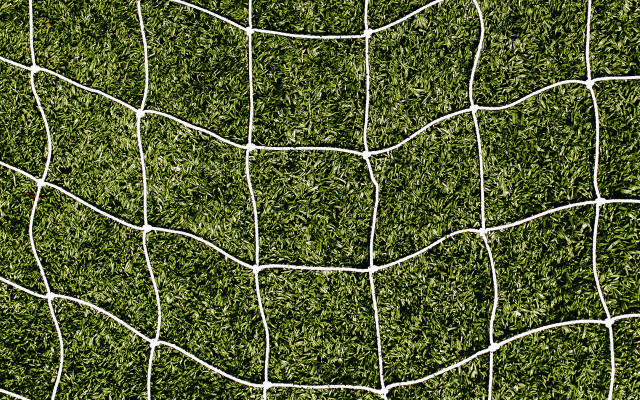 Soccer net grass ball fence free wallpaper for desktop - medium preview image