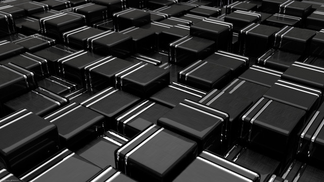 Black white identical objects room free wallpaper for desktop - medium preview image