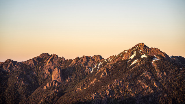Mountain range snow capped sunset #2 free wallpaper for desktop - medium preview image