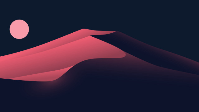 Pink mountain pink sun black free wallpaper for desktop - medium preview image