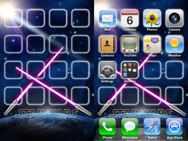 Star wars themed keyboard space free wallpaper for desktop - medium preview image