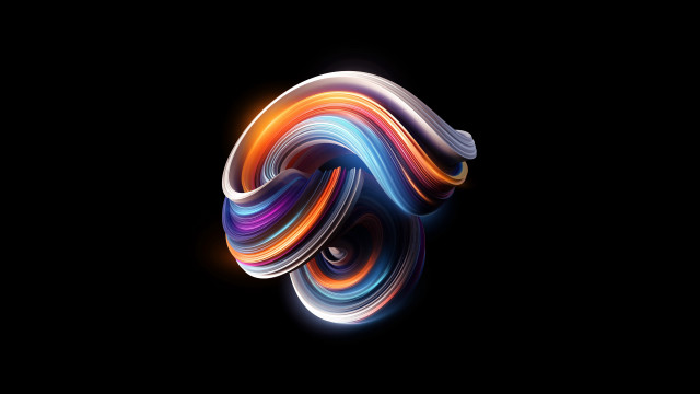 Colorful swirl black background white #3 free wallpaper for desktop - medium preview image
