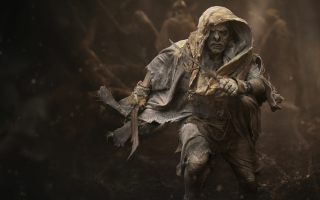 Hooded man weapon armor fantasy free wallpaper for desktop - medium preview image