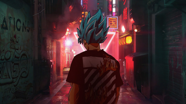 Boy mohawk alleyway graffiti digital free wallpaper for desktop - medium preview image