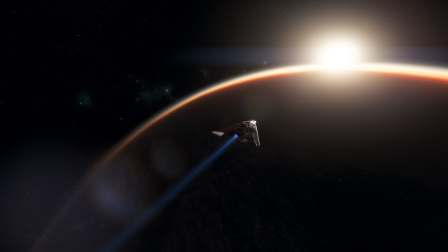 Space shuttle planet sun moon free wallpaper for desktop - medium preview image