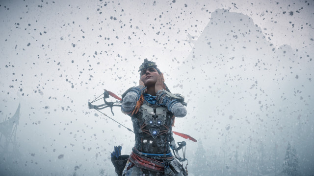 Armor snow mountains bow hero free wallpaper for desktop - medium preview image