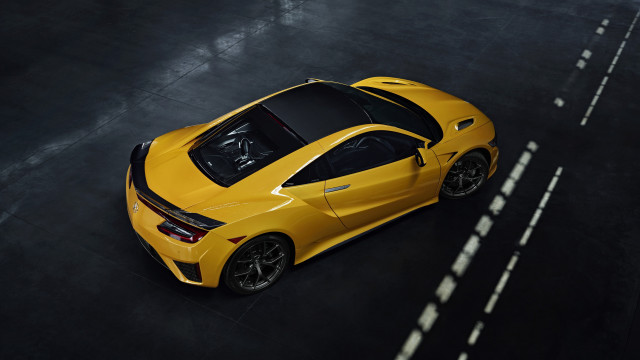 Yellow sports car black floor free wallpaper for desktop - medium preview image